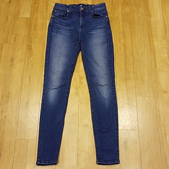 7 For All Mankind Mid Rise Skinny Ankle Jean 26 - Picture 2 of 8